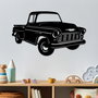 Wallity Chevy 3200 Pickup Escultura de Pared de Metal Negra